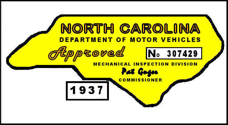 (image for) 1937 NC Inspection Sticker